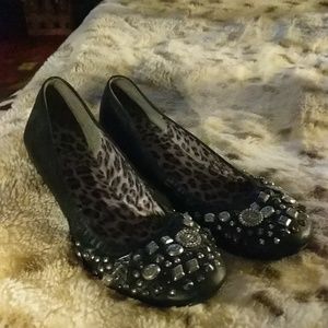 Ballet flat gold/silver/black